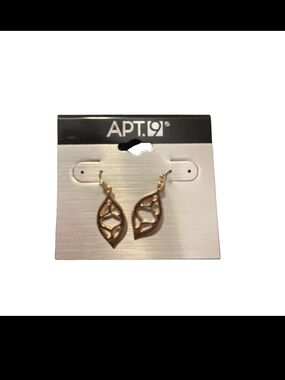 Kohl's Apt. 9 Gold Leaf Filigree Drop Earrings